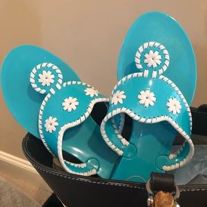 🌝Jack Rogers Jelly Sandals Teal Size 6 Ladies